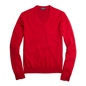Saxxon Wool V-Neck Sweater - Red